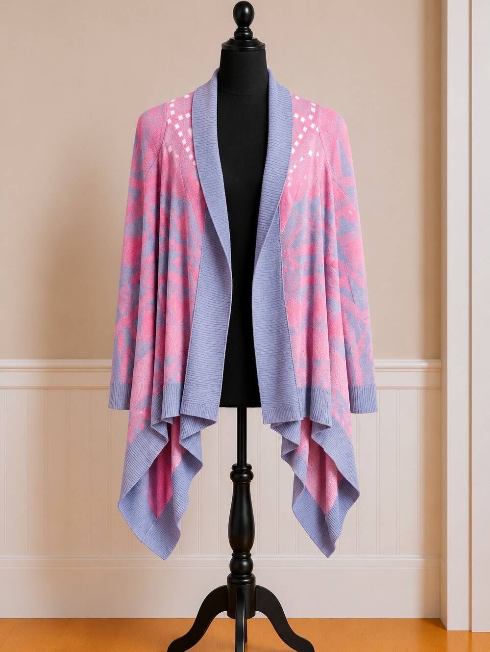 •Pink Republic Aztec Print Cardigan